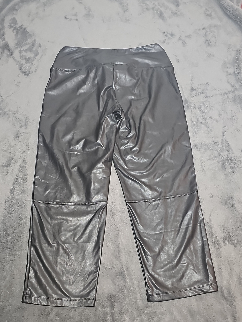 Joie Faux Leather Bow Tie High Rise Cropped Pants Size L - Picture 8 of 8